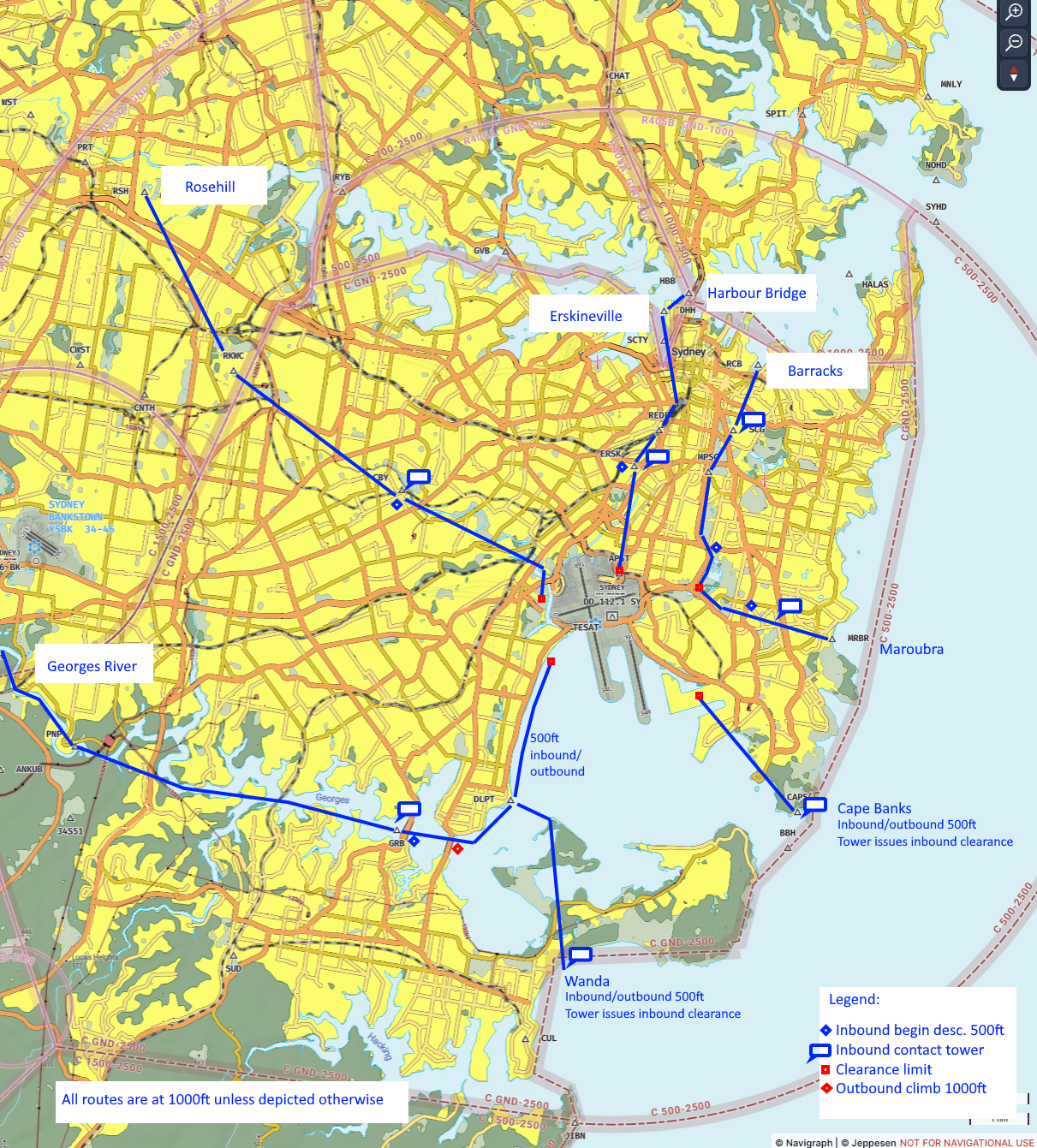 Sydney Helicopter Routes